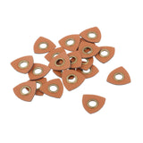 Maxbell 20pcs Badges Patch Labels Eyelets Grommets Sewing Applique Brown Triangle