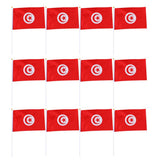 Maxbell 12PCS Flag Flags Banner Hand Waving Flag National Pride Flag Tunisia