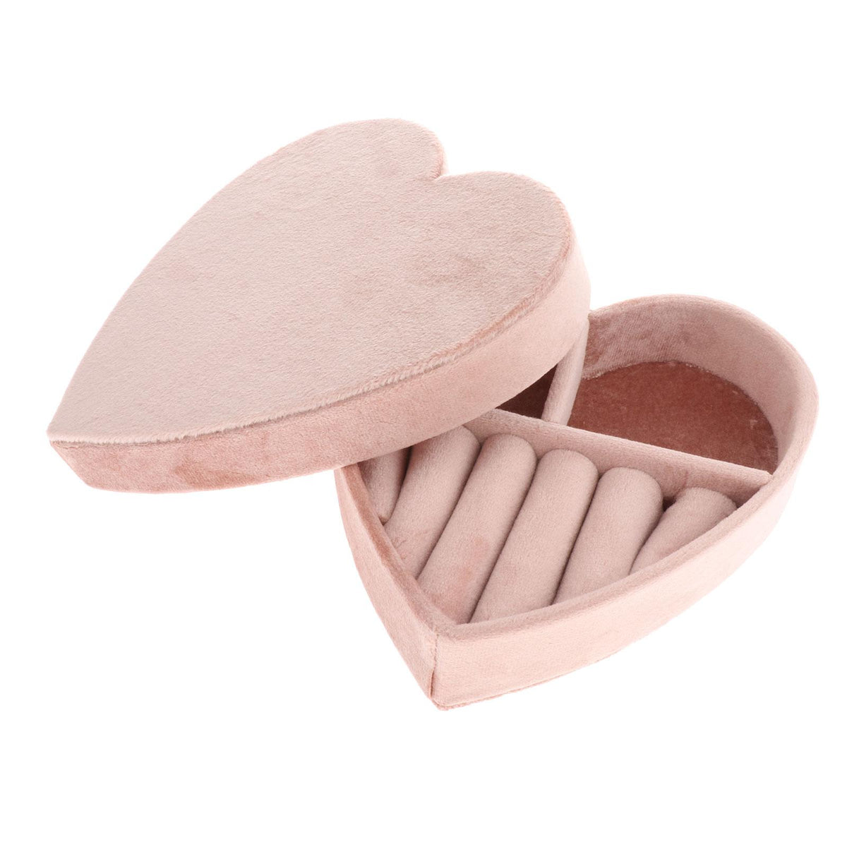 Maxbell Ring Box Heart Shaped Multifunction for Women Rings Earrings Necklaces B