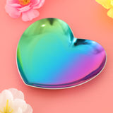 Maxbell Metal Heart-Shaped Jewelry Holder Storage Trays Dish Plate Platter Colorful