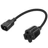 Maxbell IEC320 C14 to US Standard 5-15R 5-20R Power Cord 3 Prong Power Cable Wire