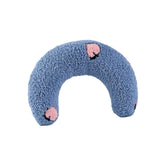 Maxbell Pet Neck Pillow Cushion Stuffed Chewing Toy Plush for Dog Kitten Cat Blue