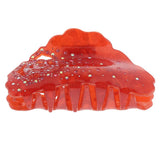 Max Women's Rhinestone Hair Claw Clamp Hair Grip Hair Styling Accessory Red