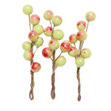 Max 3 Pieces Berry Holly Hairpins Woman Bridal Hair Sticks Green