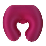 Max U Shaped Inflatable Pillow Travel Support Cushion Red