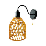 Maxbell Wall Sconce Rattan Fixture Ornament for Hotel Corridor Not Included Bulb