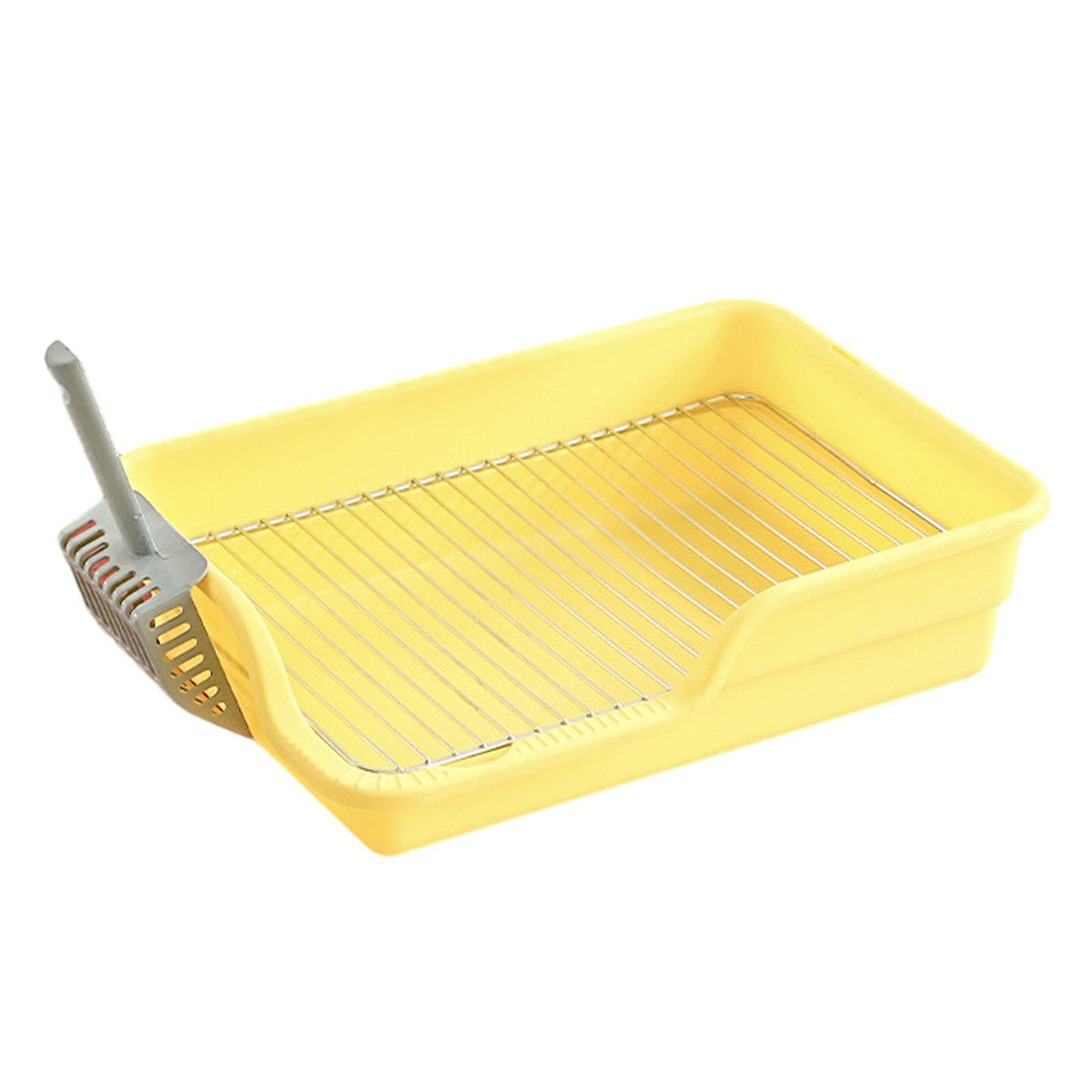 Maxbell Durable Stainless Steel Mesh Grids Pet Training Toilet Indoor Dog Potty Tray Yellow Spacing 15mm