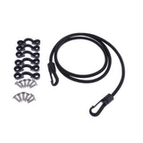 Maxbell Kayak Bungee Cord Paddle Fishing Rod Holder with Double End Hook & Pad Eyes