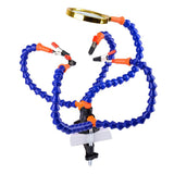 Maxbell 5 Helping Hands Soldering Stations Desk Clamp Set w/ Magnifying Lens
