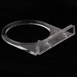 Maxbell Bird Parrot Stainless Steel Feeding Cups with Acrylic Cup Holder 10.5x8.5CM