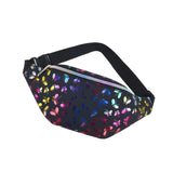 Maxbell Fanny Pack Pouch Waist Bag for Boys Grils Hiking Concert Festival Black