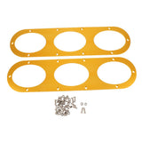 Maxbell 2X Universal Aluminum Rear Bumper Air Diversion Diffuser Panel 3-Hole Gold