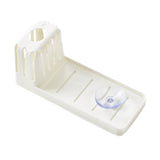 Maxbell Multipurpose Sponge Sink Holder Caddy for Counter Kitchen Sink Bathroom White