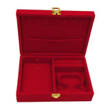 Maxbell Multi-Purpose Red Wedding Velvet Jewelry Display Case for Jewellery Type 1