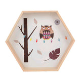 Max Hexagonal Wall Shelf Kids Room Decorative Display Rack White Owl(L)