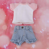 Max Doll T-shirt Short Pants for 1/6 Blythe Doll Outfit Clothes Accessory Pink