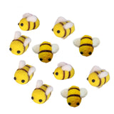 Maxbell 10 Pieces Bumble Bee Ornament DIY Crafts for Hair Clips Baby Clothes Nursery Yellow