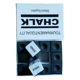 Maxbell 12x Pool Cue Chalk Durable Equipment Billiard Chalks for Sports Clubs Travel Black