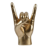 Maxbell Rock Hand Gesture Statue Art Finger Sculpture for Apartment Living Room Cafe Left Hand