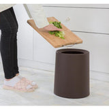 Maxbell 12L Bathroom Rubbish Bin Round Trash Can Waste Container Wastebasket  Coffee