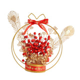 Maxbell Flower Basket Ornament Living Room Decor Indoor Door Hanging Spring Festival Style A