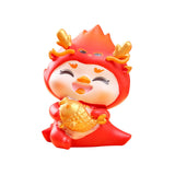 Maxbell Chinese New Year Cartoon Dragon Figurine Cute Table Ornament for Living Room Style A