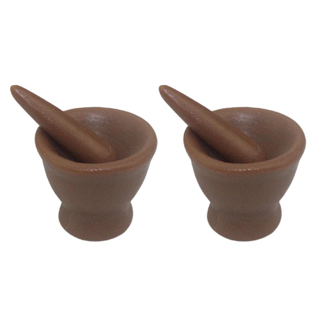 Maxbell 1/12 Dollhouse Mini Cookware Ceramic Basics Mortar and Pestle Kitchen Accs