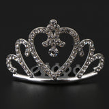 Maxbell Sparkling Rhinestone Mini Crown Tiara Comb Girl Princess Jewelry Silver