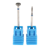 Maxbell 2Pcs Nail Drill Bits Diamond Cuticle Clean Electric Files Buffing Tool 08