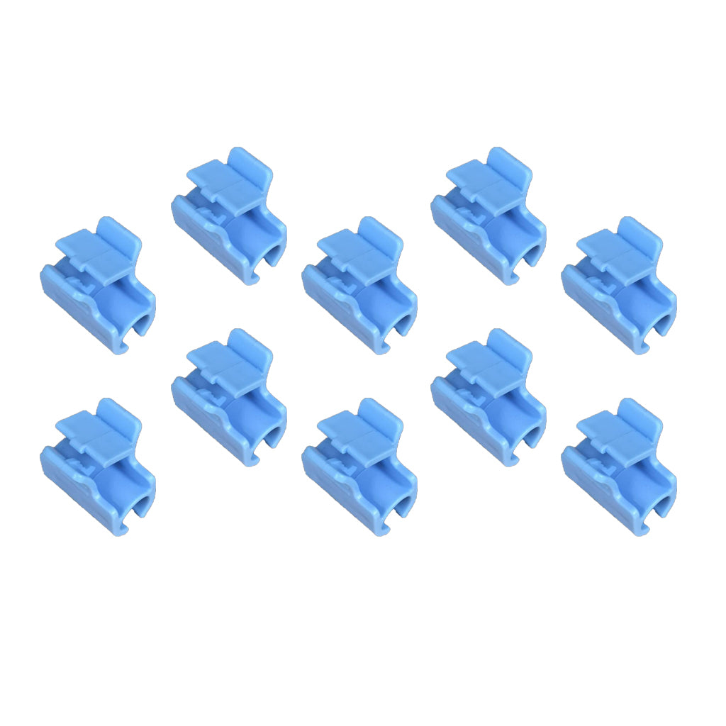 Max 10Pcs Pipe Clamps for Fixing Greenhouse Film Netting Blue