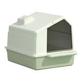 Maxbell Cat Litter Box Toilet Enclosed Anti Splashing Large Space Washroom with Lid Green