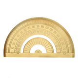 Maxbell Mini Brass Math Geometry Ruler Jewelry Measuring Tool Protractor