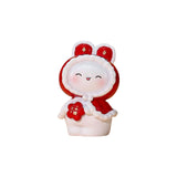 Maxbell Rabbit Figurine Car Dashboard Ornament New Year Gift for Entrance Office StyleB