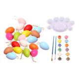 Maxbell 20 Pieces White Easter Eggs Painting Fake Easter Eggs Drawing Paintable Toys Colorful