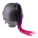 Max Handmade Decoration Punk Dirty Braid Motorcycle Helmet Ombre Black to Purple