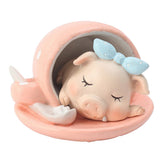 Max Miniature Pig Model Statue Fairy Garden Decor Toy Acting cute Cup pig
