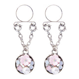 Maxbell 1 Pair Rhinestone Pearl Flower Nipple Ring Non Piercing Body Jewelry