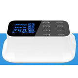 Maxbell 8 Ports USB Charger LCD Display Hub for Laptop Tablets Phone Charging EU