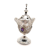Maxbell Incense Holder Furnishings Incense Diffuser Censer for Home Desktop Gift Argent