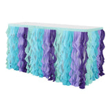 Max Maxb Chiffon Cloth Table Skirt Table-wear for Baby Shower Wedding Party 9 feet