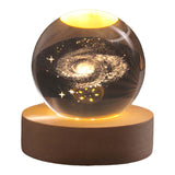 Maxbell Galaxy Crystal Ball Night Light Desktop Lamp Dinner Table Office Dorm Home Galaxy
