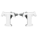 Maxbell Brass Men Cuff Link Initial Personalized Capital Alphabet Letter Cufflinks T