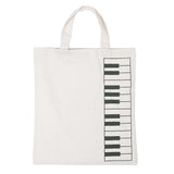 Max Maxb Pure Cotton Piano Keys Musical Handbag Tote Bag Shopping Bag Gift White