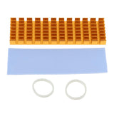 Max Aluminum M.2 2280 SSD Cooling Kit Heatsink Cooler with Thermal Pad - Golden