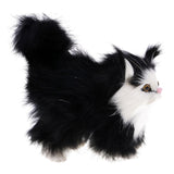 Max Simulation Cats Plush Stuffed Animal Home Decor Kids Birthday Gift Black