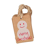 Maxbell 100PCS/Set Kraft Paper Christmas Crafts Gift Tags Price Tag Hanging Deco 3