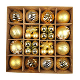 Maxbell Maxbell 42x Christmas Balls Ornaments 3cm-6cm Decoration for Home Holiday Wedding Golden