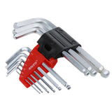 Maxbell 9pcs L-shaped Hexagonal Safety Hand Wrench Screwdriver Ball End Extra Long