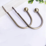Max 1 Pair Wall Mounted Curtain Holdbacks/Tiebacks U Arm Hook  Bronze