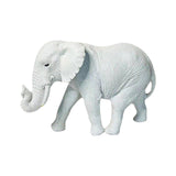 Maxbell Elephant Statue Table Resin Elephant Figurine for Shelf Holidays Desktop White